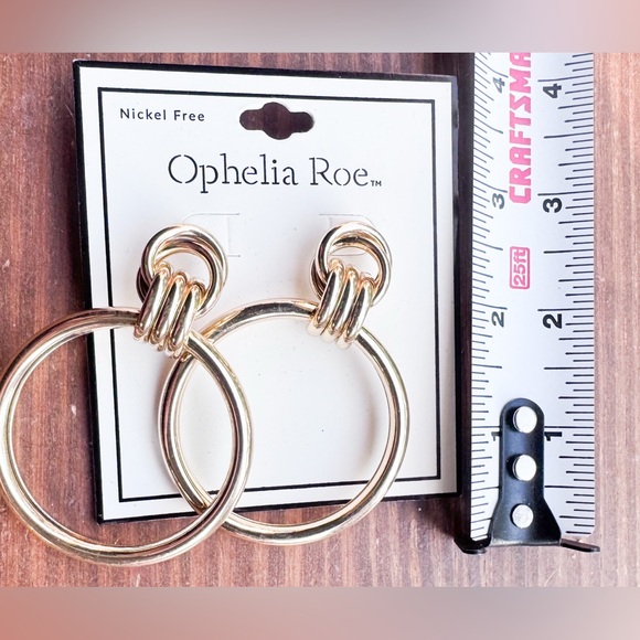 Ophelia Roe Gold Hoop Knot Earrings | Chic Minimal Statement | Nickel Free - Picture 5 of 6